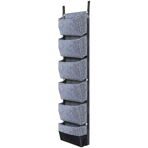 Sacs De Plantation Suspendus Avec 6 Poches Pots De Fleurs De Jardinage Verticaux Jardiniere Mur Suspendu Sacs De Plantation 42 X 12 Pouces, Gris - Gris (1/5)