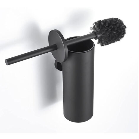 Toilette Porte-brosse Noire Balai Toilette WC en Acier INOX 304 Mural Imperméable Facile à nettoyer pour WC Salle de Bains Toilettes avec Support Brosse Antibactérienne (1/5)