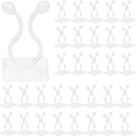 Plant Clips Lot de 50 supports muraux pour plantes, plantes grimpantes Clips de fixation Lien pour végétaux (Blanc) (1/5)