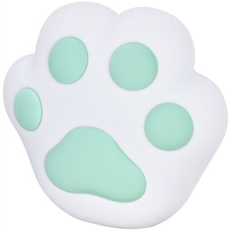 Patte De Chat Style Magnetique Mur Lampe Decorative Led De Charge Usb Protection Des Yeux Luminosite Reglable En Silicone Veilleuse, Vert (1/5)