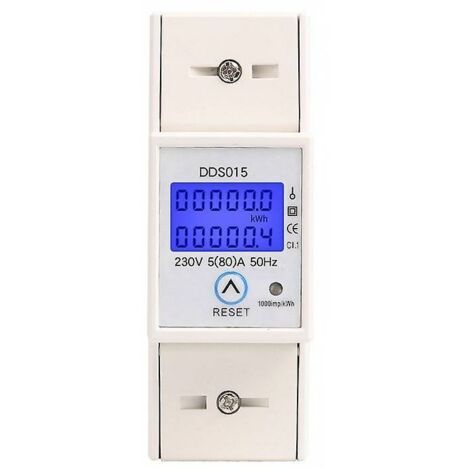 Compteur électrique monophasé 5-80 A 230v 50hz Compteur d'énergie électrique numérique (1/5)