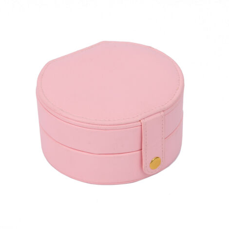 Boîte à bijoux en cuir multicouche avec boîte à bijoux(rose) (1/5)