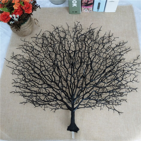 Simulation de branche de corail de paon en plastique Simple décoration intérieure fausse branche décoration d'art de la maison branche morte corail（noir）