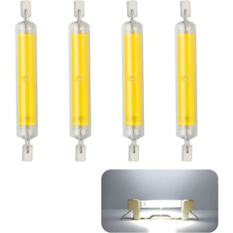 4 pièces R7s LED Ampoules, 118mm 20W 230V Dimmable Hightlight COB LED Ampoules, Blanc chaud 3000K, 1600LM, 360° angle d'émission, équivalent à 160W lampe halogène Blanc Froid (1/5)