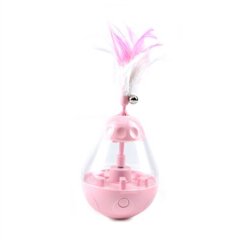 Plume électrique Automatique Drôle Chat Bâton Jouet pour Chat D'intérieur (Pink) (1/5)