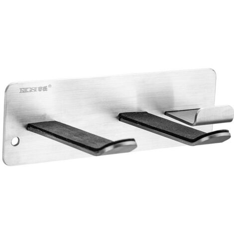 Support pour sèche-cheveux, support mural, compatible avec tous les sèche-cheveux, salle de bain/chambre/salle de bain/salon de coiffure, acier inoxydable 304 (1/5)