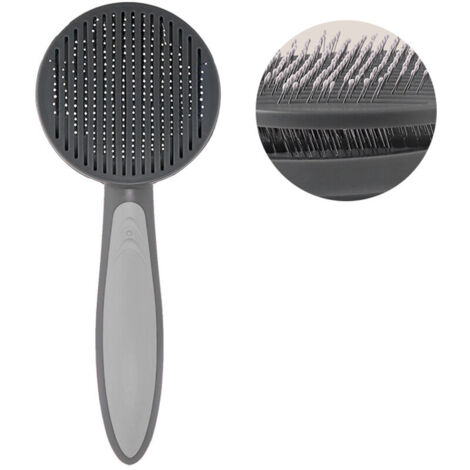 Brosse autonettoyante pour chien et chat, brosse de toilettage pour animaux de compagnie adaptée aux poils longs Petits grands animaux Démêlant, deShedding, Ensoleillé (1/5)