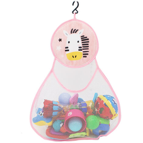Sac de rangement pour jouets de salle de bain pour enfants pour le stockage de jouets de bain dessin animé sac suspendu de grande capacité(zèbre) (1/4)