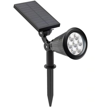 Projecteur solaire LED pour jardin et route, panneau solaire, batterie 5.5V/2W, batterie au lithium 18650, 2400mAh, 3.7V (1/5)