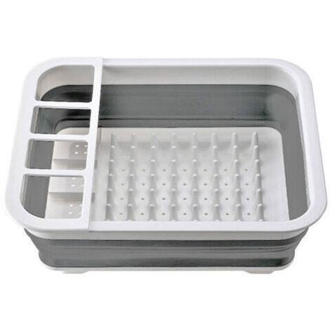 Égouttoir à Vaisselle Pliable en Silicone Premium - Gain de Place(grise) (1/5)