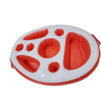 Bar de Piscine Flottant, 8 Trous Bar Flottant Piscine, Gonflables Porte-Boissons, Plateau Gonflable Bar Flottant, Bar Flottant Spa,5070cm(rouge et blanc)