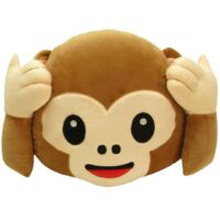 Icône émotionnelle Monkey Face Pillow Throw Cushion 32x32cm Pas d’écoute / pas de regard / pas de parole