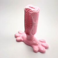 Jouets pour chiens dents de meulage résistantes aux morsures chewing-gum mauvaise haleine fournitures de brossage dents de chien moyennes et grandes jouets de nettoyage oral(rose)