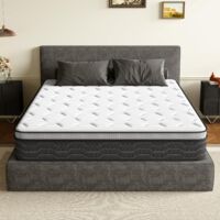 DEWINNER Colchon 90 x 190 Altura 27 cm Colchón Viscoelástico Muelles Ensacados Individuales Firmeza Media Transpirable, Antideslizante y Antiácaros
