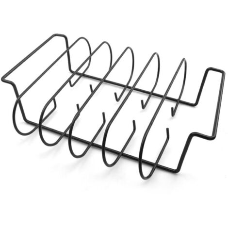 Support de Cuisson pour Côtes et Grillades Antiadhésif, Grille de Barbecue 32 x 25 x 8 cm (1/5)