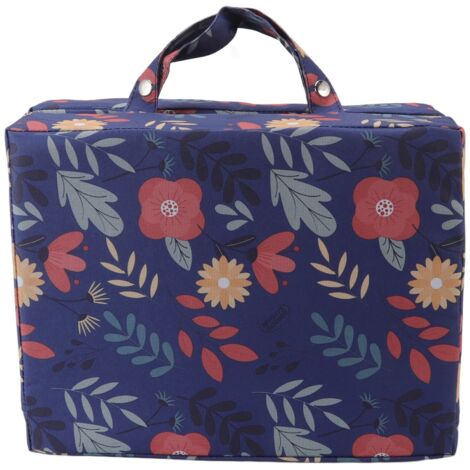 Tapis de Jardin Pliable 56 x 34 cm Bleu Fleuri, Coussin de Protection pour Genoux (1/5)