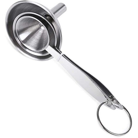 Entonnoirs de Cuisine en Acier Inoxydable, Lot de 3 pour Confiture, Liquides, Huile et Bocaux (1/5)