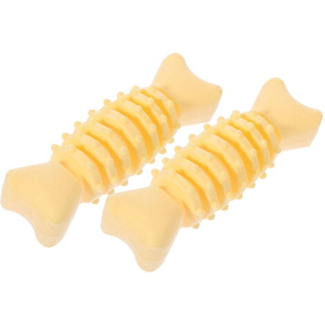 Jouet à Mâcher pour Chien en Forme d’Os Requin Jaune 12 cm, Accessoire de Dentition et Jeu (1/5)