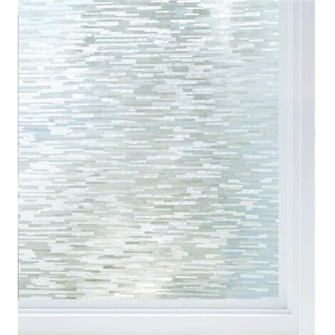 Film adhésif pour vitres effet verre dépoli, motif ondulé, 44,5 × 200 cm (1/5)