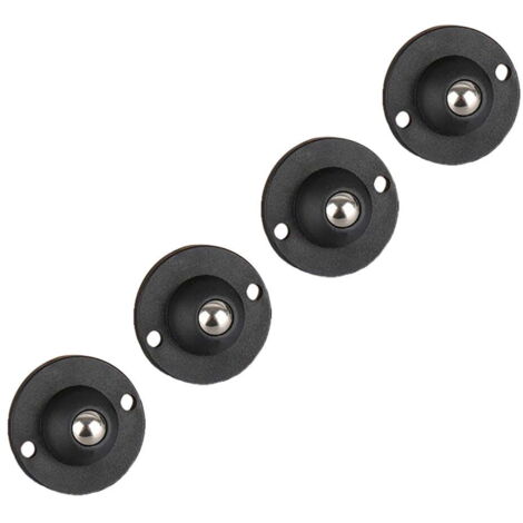 Roulettes Autocollantes Pivotantes en Acier Inoxydable, Lot de 4 Mini Roues pour Meuble, Boîte de Rangement et Poubelle