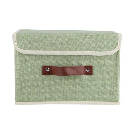 Boîte de rangement pliable en tissu pour vêtements, livres et jouets d'enfants (verte) (1/5)