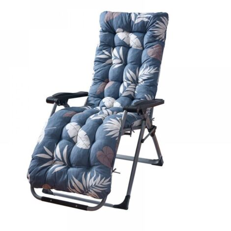Coussin de rechange pour chaise longue à dossier haut:170x53cm,rembourré,doux,antidérapant,avec attaches,pour une utilisation (1/5)