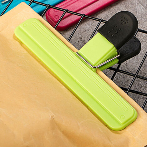 12 pinces pour sacs alimentaires, en plastique, adaptées aux cuisines, bureaux, etc. (1/4)