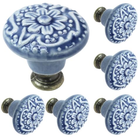Boutons de tiroir - Boutons de meuble - Boutons de porte -Fixation universelle pour meubles - Design rétro en forme de champignon (1/5)