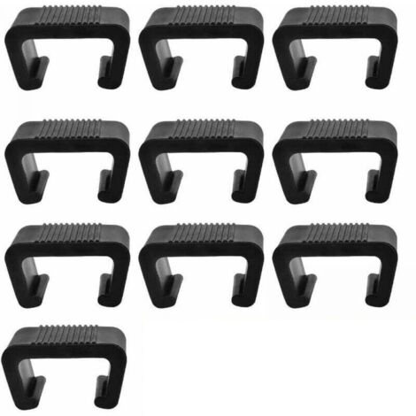 Lot de 10 clips de fixation extra-résistants en polyrotin pour mobilier de jardin, modules d'extérieur, canapés, terrasses,meubles (1/5)