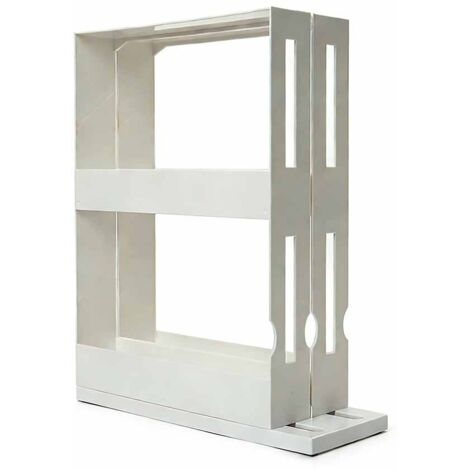 Porte-épices rotatif en plastique rétractable, adapté aux cuisines, salles de bains et plans de travail. (1/5)