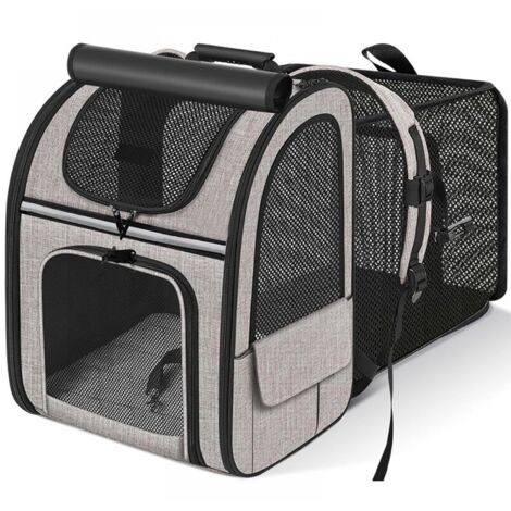 Sac de transport extensible pour chat, convient aux petits chiens,sac à dos respirant pour chat,sac de transport portable pour chat (1/5)