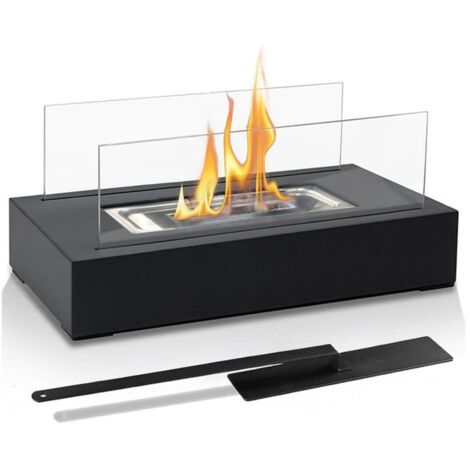 Cheminée de table moderne au bioéthanol-Flamme sans fumée-Bougeoir de table-Idéale comme décoration de table et cadeau de pendaison