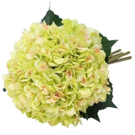 5 hortensias artificiels - décoration intérieure verte (1/5)