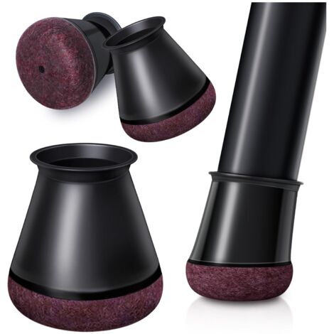 24 protège-pieds de chaise à bord en silicone, patins silencieux en feutre pour pieds de table et de chaise -noir (1/5)