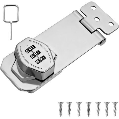 Quatre cadenas à combinaison de 1,5 pouce, adaptés aux armoires, aux garages extérieurs et aux jardins (argent). (1/5)
