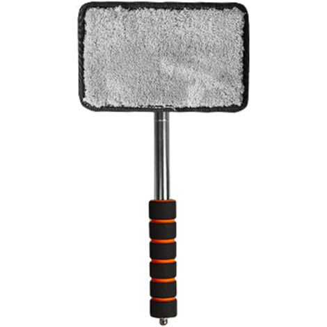 La brosse anti-buée pour voiture, dotée de 6 anneaux de nettoyage et d'un manche ergonomique noir et orange, constitue une solution (1/5)
