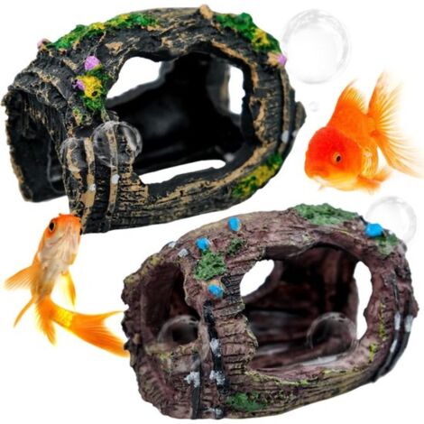 Décoration pour aquarium -cachette pour poissons - résine - design réaliste - convient aux aquariums et aux enclos à poissons (1/5)