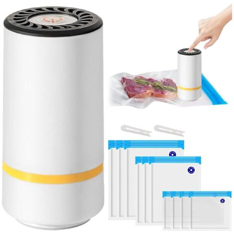Machine sous vide - Modèle portable - Rechargeable par USB - Sacs auto-scellants réutilisables inclus- Machine sous vide compacte (1/5)