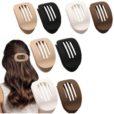 Lot de 8 pinces à cheveux-Pinces plates incurvées-Confortables-Pinces plates pour femmes-Idéales pour les mariages, les fêtes (1/5)