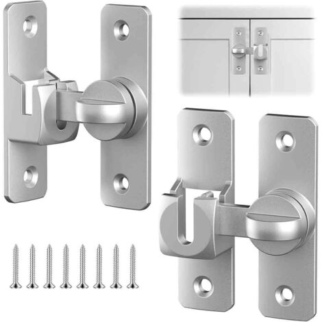 Paires de verrous de porte, serrures de porte à 90°/180°, verrous de porte coulissante en aluminium, verrous de porte coulissante (1/5)