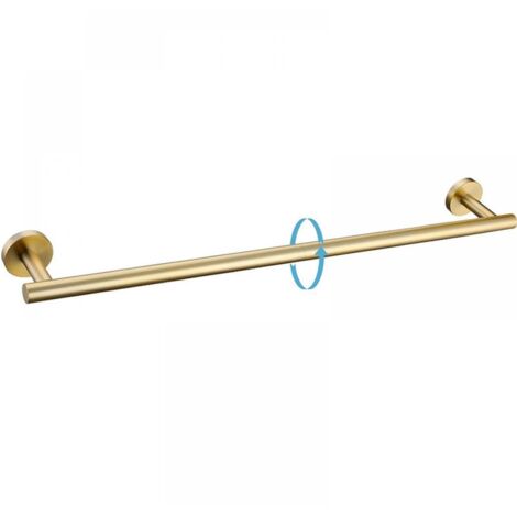 Porte-serviettes mural en acier inoxydable, 60 cm de long, finition or brossé. (1/5)