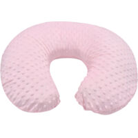 Coussin d’Allaitement Rose avec Sangle Détachable, Support Doux pour Allaitement et Biberon