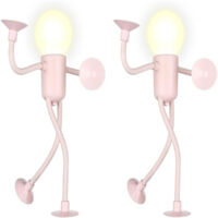 Veilleuse ampoule mignonne - Ampoule rose bonhomme 2