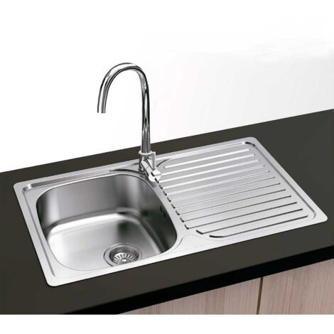 Fregadero Viena Encastrar 1 Seno 1 Escurridera 80x48cm Acero Inox