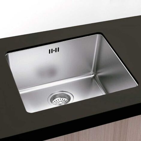 Fregadero Berlin Cuadrado Bajo y Sobre Encimera 50 x 40 - 1 Seno - Acero INOX