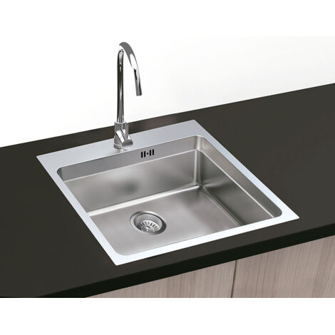 Fregadero Boston Cuadrado Sobre/Bajo Encimera 50X50 - 1 Seno - Acero INOX
