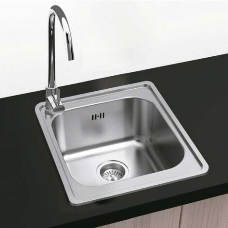 Fregadero Encastrar Cuadrado Tokio 50x50 1 Seno - Acero Inox (1/6)