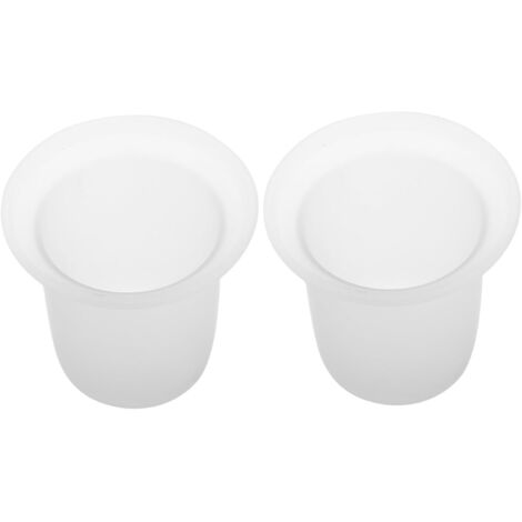 2pièces Gobelets De Bain pour Brosses WC Set De Verre Dépoli Support De Rangement Compact pour Salle De Bain (1/5)