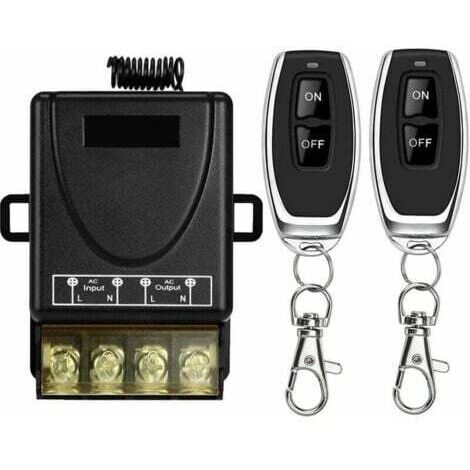 Interrupteur de télécommande Haute Puissance sans Fil 433Mhz, télécommande RF AC 220V/240V/110V 30A pour lumière, Pompe à Eau, appareils ménagers, Irrigation agricole AIPERQ