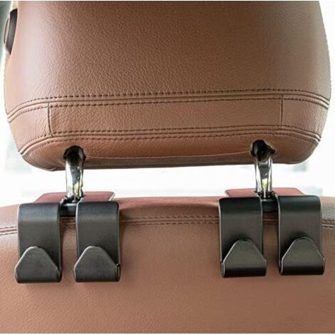 Lot de 2 crochets pour appuie-tête de voiture à quatre crochets, crochet pour porte-monnaie de voiture, porte-monnaie de voiture, universel multifonctionnel